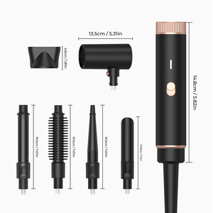 Sèche-cheveux brosse <span class=keywords><strong>7</strong></span> en 1 avec styler à air chaud, sèche-cheveux à double tension, peigne électrique pour un séchage et un coiffage rapides - Product Image 1
