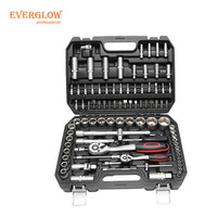 Nouvel arrivage populaire de haute qualité EVERGLOW – Jeu de douilles en chrome vanadium 108 pièces, kit d'outils ménagers avec mallette de transport, garantie de 3 ans