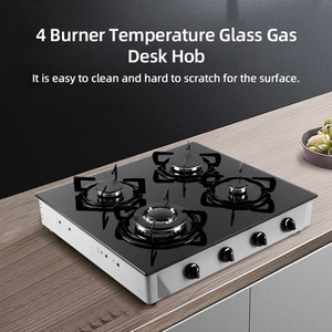 Thiết Bị Nhà Bếp Bằng Kính Cường Lực Bán Sỉ Nhà Máy Bếp Bếp Ga Để Bàn Bằng Kính Nhiệt Độ Bốn Bếp Ga - Product Image 6