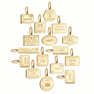 Colgante de Acero Inoxidable Chapado en Oro con Diseño de Sello de Pasaporte Personalizado, Joyería de Viaje con Etiquetas de Aeropuerto, Novedades 2026 - Product Image 5