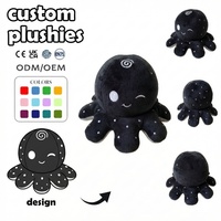 Fabricant de jouets en peluche personnalisés : Conception de poulpe à tête spirale qui cligne, hautement réduit, pour souvenirs d'aquarium, et mascotte amusante en peluche Stitch