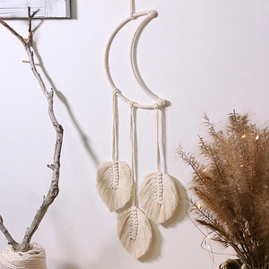 2PCS Sets <span class=keywords><strong>attrape</strong></span>-rêves étoile <span class=keywords><strong>lune</strong></span> <span class=keywords><strong>macramé</strong></span> Tenture murale Ramadan <span class=keywords><strong>attrape</strong></span>-rêves Décorations Ramadan faites à la main 2024 Cadeau - Product Image 5