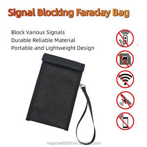Vente directe d'usine, <span class=keywords><strong>pochette</strong></span> pour smartphone pliable confortable de grande capacité, en matériau PU noir, <span class=keywords><strong>anti</strong></span>-piratage, protection EMF - Product Image 1