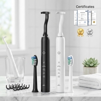 Brosse à dents électrique multifonction étanche avec brossettes, soin dentaire rechargeable, nettoyeur buccal vibrant sonique, brosse à dents et fil dentaire
