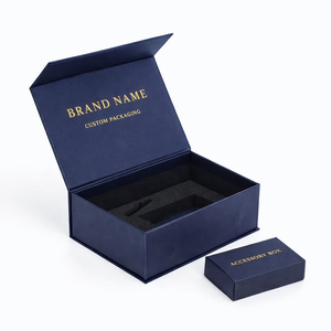 Emballage de boîte rigide pliable OEM en matériaux recyclés pour accessoires électroniques grand public avec pelliculage brillant et revêtement UV - Product Image 5