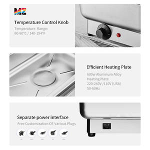 Beheizter Speisewärmer aus Edelstahl mit 9L Wasserbecken, Isolierter Chafing Dish für Buffets - Product Image 3