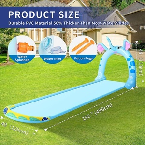 Slip and <b>Slide</b> Lawn Water Toy with Sprinkler, 16ft Water <b>Slide</b> for Kids' Backyard, Spraying Inflatable Water <b>Slide</b> Backyard for - Product Image 5