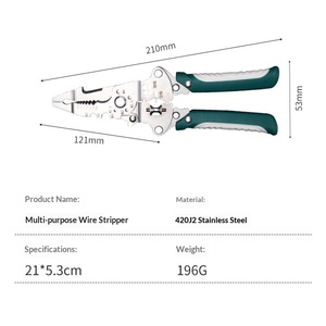 Key plate <b>wire</b> stripping pliers industrial grade 7 inch multi-function <b>wire</b> splitting <b>wire</b> drawing <b>wire</b> winding peeling <b>wire</b> - Product Image 6