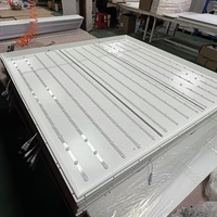 Lámpara de Techo Empotrada de Ingeniería de 90x90cm 1.2x1.2m 1200mm, Panel Plano Grande de Aluminio Ultrafino para Oficina y Vestíbulo