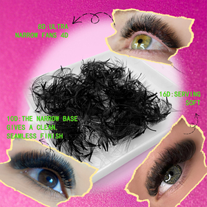 Abonnie Pro Made Eyelash 1000 Fans de cils préfabriqués à base pointue, pour volume, avec tiges longues, courtes et étroites, pour extensions de cils - Product Image 1
