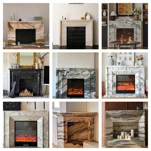 <span class=keywords><strong>Chimenea</strong></span> <span class=keywords><strong>de</strong></span> Mármol Blanco Natural, Diseño Moderno <span class=keywords><strong>de</strong></span> Lujo, Líneas Finas, <span class=keywords><strong>Chimenea</strong></span> <span class=keywords><strong>de</strong></span> Mármol Blanco Nieve para Uso en Hoteles y Villas - Product Image 6