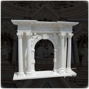 Diseño Popular artificial blanco <span class=keywords><strong>chimenea</strong></span> de mármol precio - Product Image 5