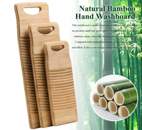Planche à laver à main en bambou naturel pour le lavage du linge, anti-dérapant, planche à récurer pour les femmes école maison, décor vintage