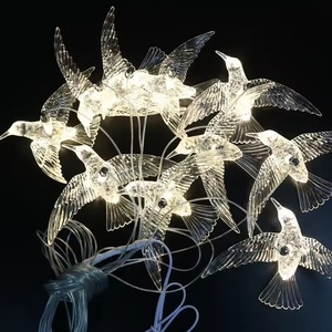 Bird Chandelier LED <b>Light</b> Fixture Transparent Crystal Multi Head Ceiling Lamp For Living Room And <b>Dining</b> Room - Product Image 1