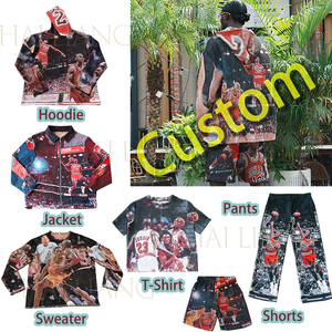 Jacquard Tee Tee High Street arazzo <span class=keywords><strong>abbigliamento</strong></span> da uomo t-Shirt <span class=keywords><strong>Hip</strong></span> <span class=keywords><strong>Hop</strong></span> a maniche corte t-Shirt da uomo - Product Image 6