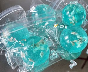 Nueva Pelota Antiestrés de Concha Marina Azul de 6cm Hecha a Mano, Juguete de Pelota Blanda TPR para Niños y Adultos, Regalo Creativo para Aliviar el Estrés y Momentos de Relajación - Product Image 5