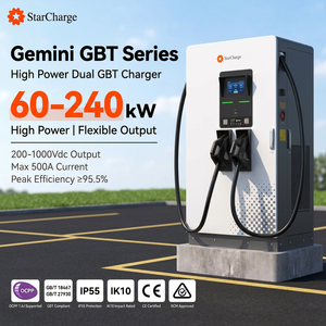 Cargador Rápido de CC Inteligente para Exteriores StarCharge Gemini GBT de 80 kW, Voltaje Amplio de 200-1000 V, Salida Máxima de 266 A, Factor de Potencia de 0.99 - Product Image 1