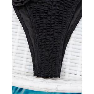 Nuevo Bikini Sexy Metálico Rosa para Mujer con Espalda Descubierta y Tirantes, Traje de Baño Personalizado de Nylon con Joyería para Playa - Product Image 2