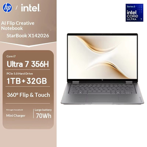 Portátil Convertible HP StarBook X 360 de 14 Pulgadas, Ultra 7 356H, 32 GB, 1 TB, Pantalla Táctil OLED 2.8K, Stylus, Portátil Empresarial con IA - Product Image 1