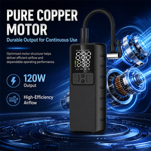 <span class=keywords><strong>Compresseur</strong></span> numérique portable multifonction 8000 mAh 12 V certifié CE, gonfleur de pneus sans fil 150 PSI, batterie externe - Product Image 1