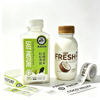 Autocollant en vinyle pour bouteille de lait, impression personnalisée OEM ODM, étiquette autocollante de qualité alimentaire, écologique, imperméable pour produits laitiers en plastique