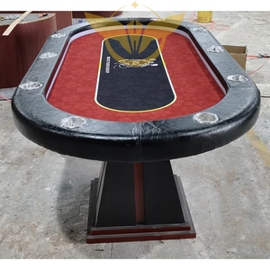 YH 10 Person Luxury Modern Professional Quality Texas Poker Table with LED Lights and Wooden Materials - Product Image 2