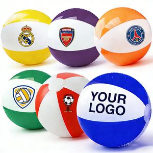 Ballon de plage gonflable en PVC personnalisé avec logo promotionnel, différentes tailles et couleurs, mini jouet - Product Image 1