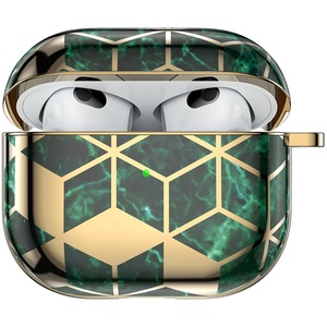 Funda de lujo para AirPod Pro <span class=keywords><strong>3</strong></span> <span class=keywords><strong>Gen</strong></span>, cubierta de lujo, diseño de mármol dorado galvanizado, Ready St, <span class=keywords><strong>2022</strong></span> - Product Image 5