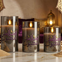 Lampe décorative Eid Mubarak Ramadan Kareem de Mermei, décoration de fête islamique musulmane pour la maison, bougie LED Eid
