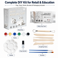 Kit de Pâte à Modeler Professionnelle à Séchage à l'Air avec Peintures et Outils, Ensemble de Pâte à Modeler de Qualité Studio pour Écoles et Studios