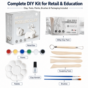 Kit de Pâte à Modeler Professionnelle à Séchage à l'Air avec Peintures et Outils, Ensemble de Pâte à Modeler de Qualité Studio pour Écoles et Studios - Product Image 2