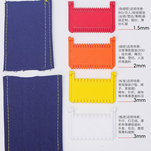 Herramienta de costura a mano con guía de costura ajustable de 1.5-4 mm, regla de costura portátil de plástico para costuras precisas. - Product Image 2