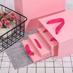 Sac biodégradable emballage victorias secret rose shopping sacs en papier logo - Product Image 2