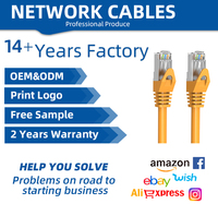 Farsince U/FTP Cat8 Cordon de raccordement Ethernet plat RJ45 Shield Cat 8 Câble Internet réseau plat