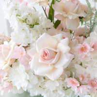 Centre de table floral artificiel classique en soie multicolore de haute qualité, rose, pivoine, hortensia, clématite, décoration de mariage