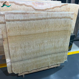 Dalles de marbre onyx doré poli, dalles de pierre onyx jaune translucide pour panneau mural d'accentuation rétroéclairé de luxe - Product Image 1