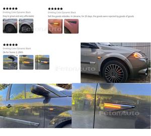 Luces de posición <span class=keywords><strong>lateral</strong></span> dinámicas de señales LED para Renault Megane MK2 Vel Satis Avantime Scenic MK2 Espace MK4 lámparas indicadoras intermitentes - Product Image 5