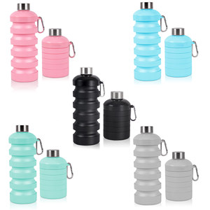 Folding Water <b>Bottle</b> 1000ml Silicone Collapsible Outdoor Camping Travel Cycling <b>Bottle</b> Unisex Use - Product Image 2