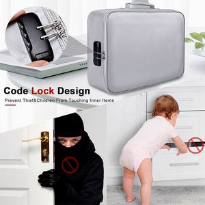 Sac de rangement pour documents avec logo personnalisé, grande capacité, ignifuge et imperméable, durable, organiseur de voyage avec serrure - Product Image 5