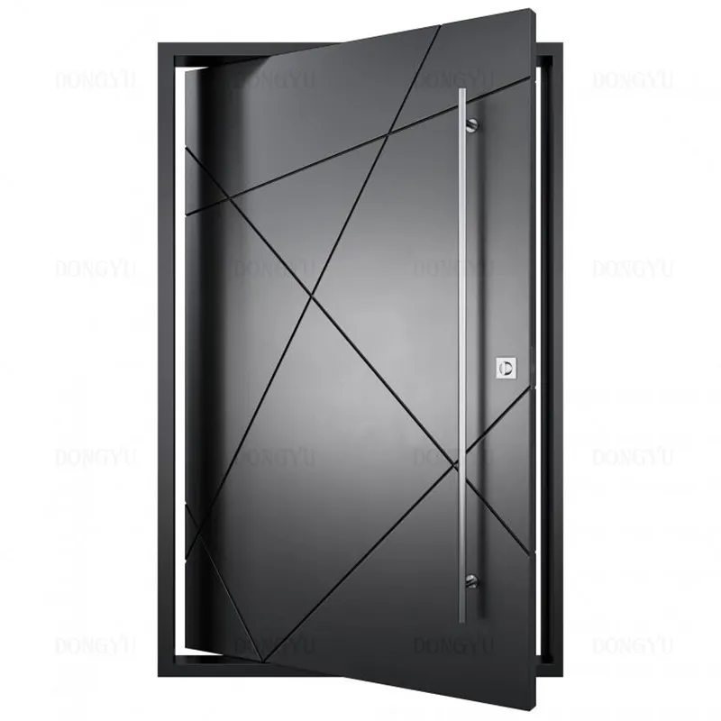 Malla magnética eléctrica de diseño simple para puerta exterior, puerta de pivote de acero inoxidable exterior, para puerta de entrada, Guiana Francesa