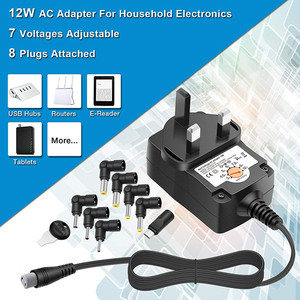 อะแดปเตอร์ ac/dc อเนกประสงค์8ปลั๊กแบบเลือกแรงดันไฟฟ้า3V-12V 12W 1.5M สายไฟป้องกันแรงดันเกินสวิตช์อิเล็กทรอนิกส์สำหรับบ้าน - Product Image 6
