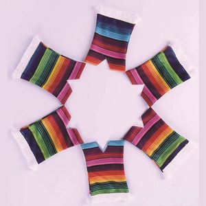 Mexican Fiesta Party <b>Mini</b> Serapes Foldable Waterproof 12oz Wine <b>Bottle</b> Cover Cinco De Mayo Day Dead Poncho Soft Washable - Product Image 2