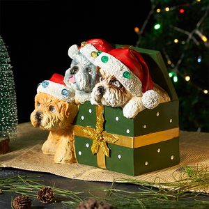 Escultura Creativa de Animales en Resina, Adorno Navideño Personalizado, Figura Decorativa para Mesa, Decoración Cálida para el Hogar - Product Image 4