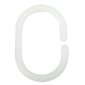 Plástico ABS PP PS Cortina <span class=keywords><strong>de</strong></span> ducha anillos ganchos para <span class=keywords><strong>baño</strong></span> ducha ventana varilla (12 paquetes, blanco) - Product Image 2