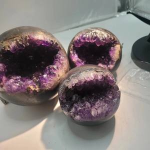 Los racimos de amatista uruguaya natural abren la boca para sonreír en <span class=keywords><strong>las</strong></span> <span class=keywords><strong>cuevas</strong></span> de amatista, cuencas <span class=keywords><strong>del</strong></span> <span class=keywords><strong>Tesoro</strong></span> y bolsas de dinero - Product Image 5