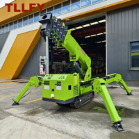Grue télescopique autopropulsée télécommandée de 3 tonnes, petite grue araignée à vendre