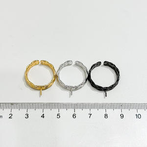 Base para Anillo de Plata S925, Accesorios para Perlas DIY, Cuentas Redondas Simples de 9-13 mm, 10446 - Joyería de Plata Elegante para un Look Personalizado - Product Image 4