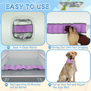 Sciarpa riutilizzabile estiva raffreddata per il collo calda e fredda confezione per il corpo acqua Magic Chill Out fascia per <span class=keywords><strong>Bandana</strong></span> per cani per il raffreddamento - Product Image 3