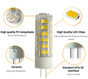 Bóng đèn <span class=keywords><strong>LED</strong></span> ngô Lumen cao G6.35 5.6W 75LEDs 12V AC/DC - Product Image 5