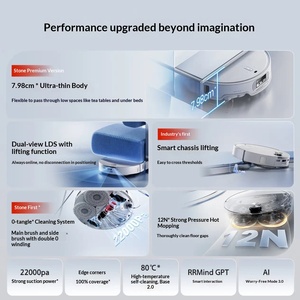 Robot Aspirador de Polvo P20 Ultra con Motor sin Escobillas, Succión de 3000 Pa, Máquina Integrada de Barrido/Arrastre/Lavado/Secado, Paño Hidratante - Product Image 4